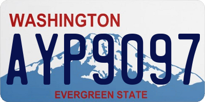 WA license plate AYP9097