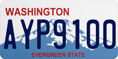 WA license plate AYP9100