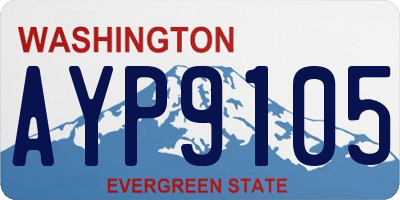 WA license plate AYP9105