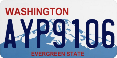 WA license plate AYP9106