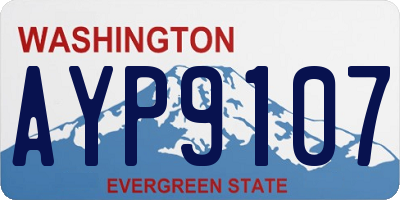 WA license plate AYP9107