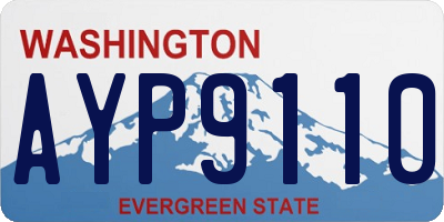 WA license plate AYP9110