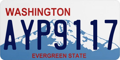 WA license plate AYP9117