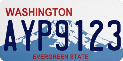 WA license plate AYP9123