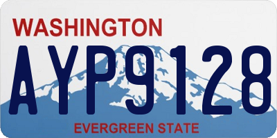 WA license plate AYP9128