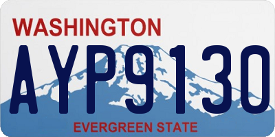 WA license plate AYP9130