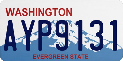 WA license plate AYP9131