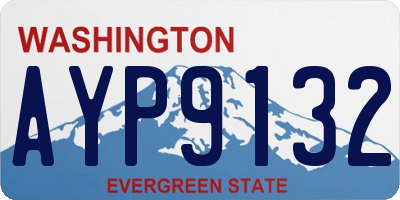 WA license plate AYP9132