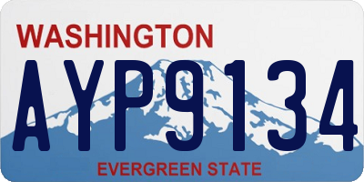 WA license plate AYP9134