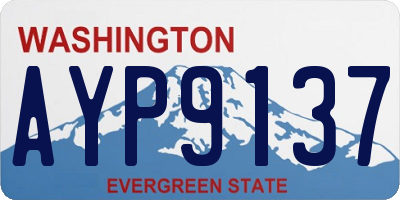 WA license plate AYP9137