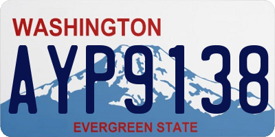 WA license plate AYP9138