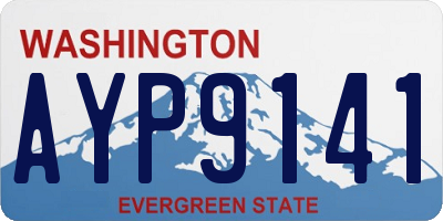 WA license plate AYP9141
