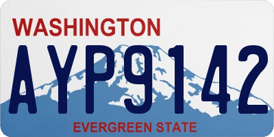 WA license plate AYP9142