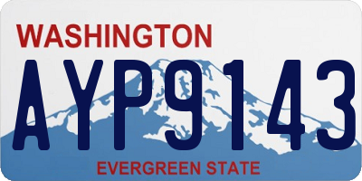 WA license plate AYP9143