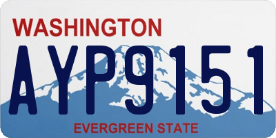 WA license plate AYP9151