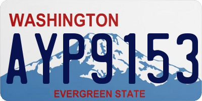 WA license plate AYP9153