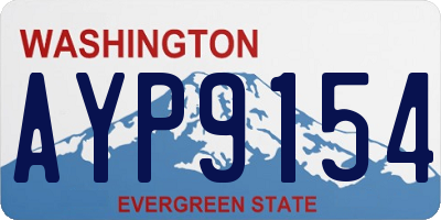 WA license plate AYP9154