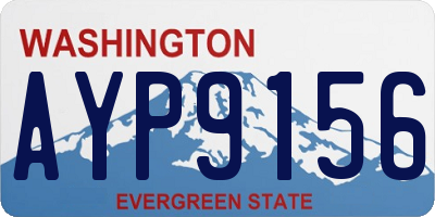 WA license plate AYP9156