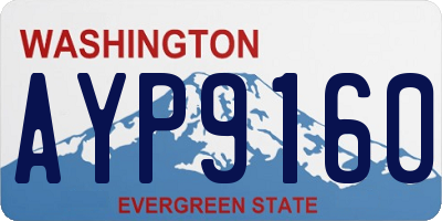 WA license plate AYP9160