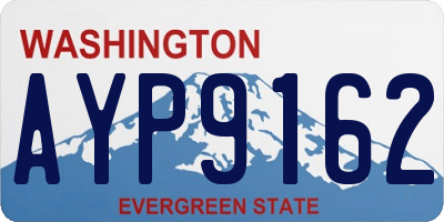 WA license plate AYP9162