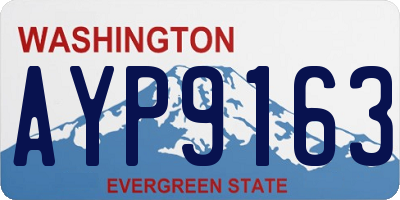 WA license plate AYP9163