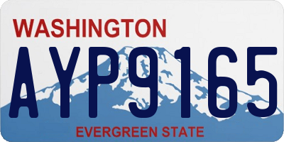 WA license plate AYP9165