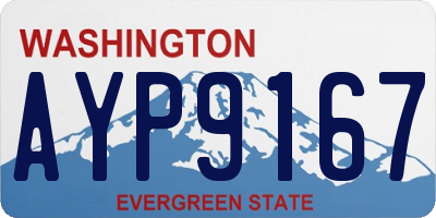 WA license plate AYP9167