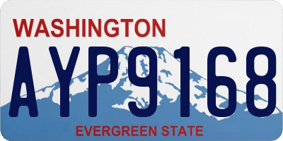 WA license plate AYP9168