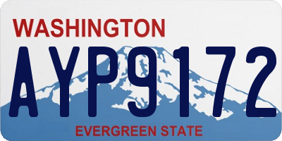 WA license plate AYP9172