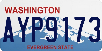 WA license plate AYP9173