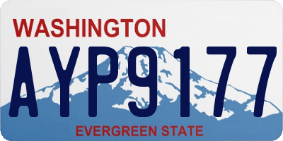 WA license plate AYP9177
