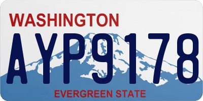WA license plate AYP9178