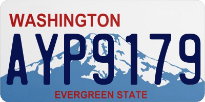 WA license plate AYP9179