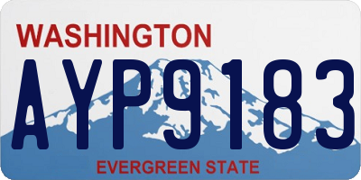WA license plate AYP9183
