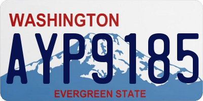 WA license plate AYP9185