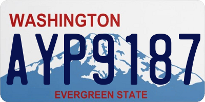 WA license plate AYP9187