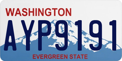 WA license plate AYP9191