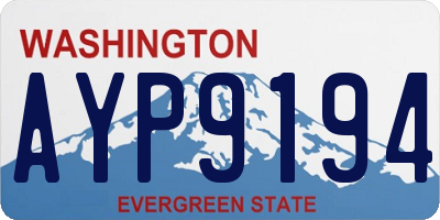 WA license plate AYP9194