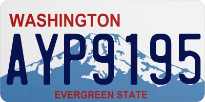 WA license plate AYP9195