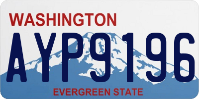 WA license plate AYP9196