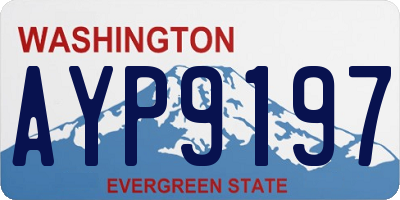 WA license plate AYP9197