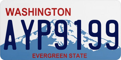 WA license plate AYP9199