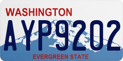 WA license plate AYP9202