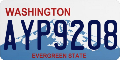 WA license plate AYP9208