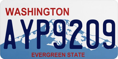 WA license plate AYP9209