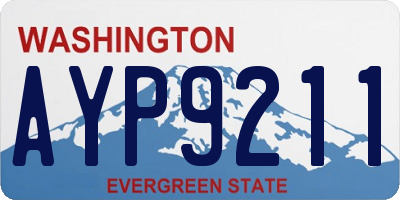 WA license plate AYP9211