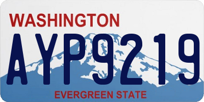 WA license plate AYP9219