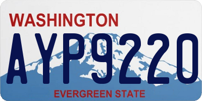 WA license plate AYP9220