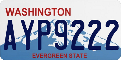 WA license plate AYP9222