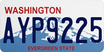 WA license plate AYP9225
